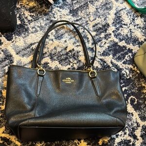Coach Black Pebbled Leather Tote